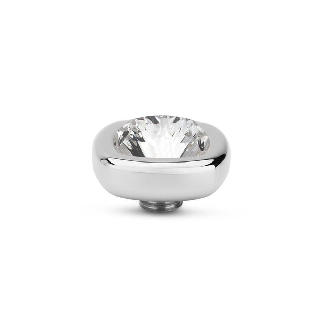 Vivid Quadrate Steentje Crystal Zilver