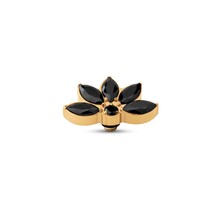 Twisted Vintage CZ Steentje Black Goud