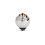 Melano Twisted Twisted Ball CZ Steentje Champagne Zilver