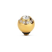 Twisted Ball CZ Steentje Crystal Goud
