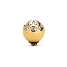 Twisted Ball CZ Steentje Crystal Goud