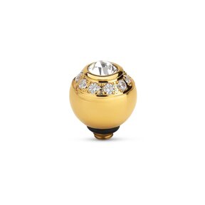 Twisted Ball CZ Steentje Crystal Goud