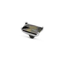 Twisted Baguette Steentje Olive Zilver