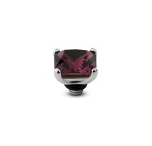 Twisted Plaza Steentje Aubergine Zilver