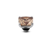 Twisted Plaza Steentje Champagne Zilver