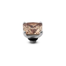 Twisted Plaza Steentje Champagne Zilver