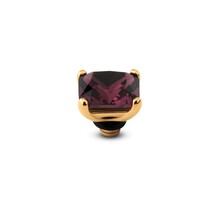 Twisted Plaza Steentje Aubergine Goud