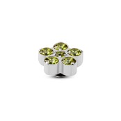 Twisted Frozen Star CZ Steentje Olive Zilver