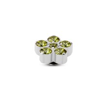 Twisted Frozen Star CZ Steentje Olive Zilver