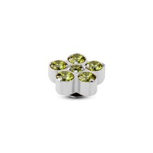 Twisted Frozen Star CZ Steentje Olive Zilver