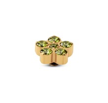 Twisted Frozen Star CZ Steentje Olive Goud