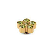 Twisted Frozen Star CZ Steentje Olive Goud