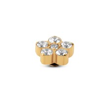 Twisted Frozen Star CZ Steentje Crystal Goud