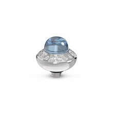 Twisted Allure Steentje Aquamarine Zilver