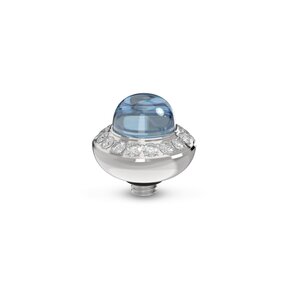 Twisted Allure Steentje Aquamarine Zilver