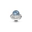 Melano Twisted Twisted Allure Steentje Aquamarine Zilver