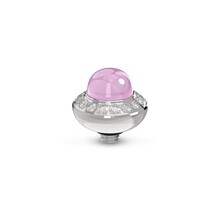Twisted Allure Steentje Milk Pink Zilver