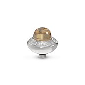 Twisted Allure Steentje Champagne Zilver