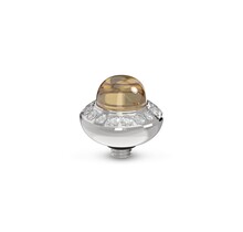 Twisted Allure Steentje Champagne Zilver