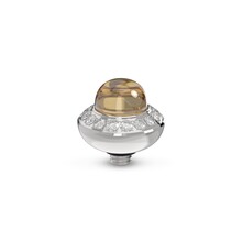 Twisted Allure Steentje Champagne Zilver