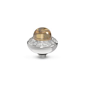 Twisted Allure Steentje Champagne Zilver
