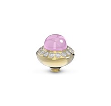 Twisted Allure Steentje Milk Pink Goud