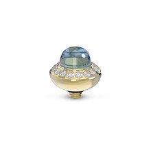 Twisted Allure Steentje Aquamarine Goud