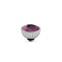 Twisted Ridged Steentje Amethyst Ignite Zilver