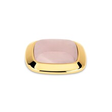 Kosmic Gem Square Steen Light Rose Quartz 22mm Goud
