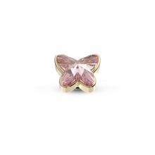 Twisted Butterfly Steentje Light Rose Goud