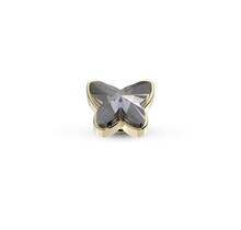 Twisted Butterfly Steentje Crystal Silver Night Goud