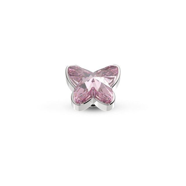 Twisted Butterfly Steentje Light Rose Zilver