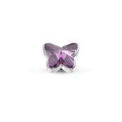 Twisted Butterfly Steentje Amethyst Zilver