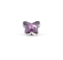 Twisted Butterfly Steentje Amethyst Zilver