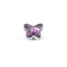 Twisted Butterfly Steentje Amethyst Zilver