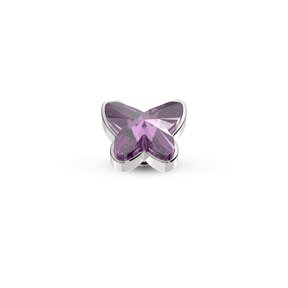 Twisted Butterfly Steentje Amethyst Zilver