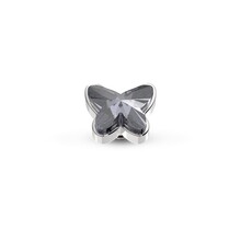 Twisted Butterfly Steentje Crystal Silver Night Zilver