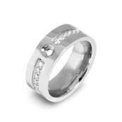 Twisted Flat Basic CZ Ring Twisted Flat Basic CZ Ring