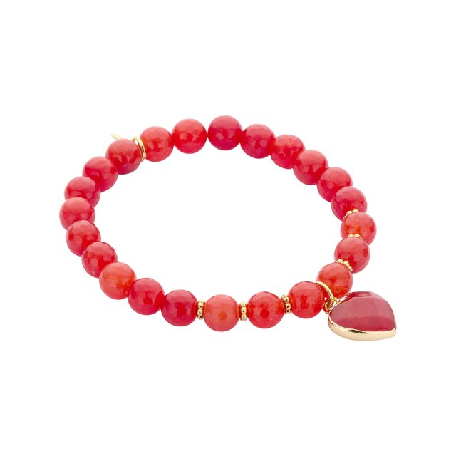 Heart Beaded Armband Rood 55543Mix03