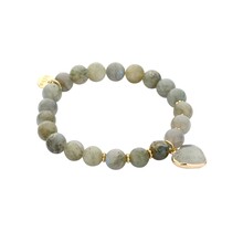 Heart Beaded Armband Grijs 55543Mix06