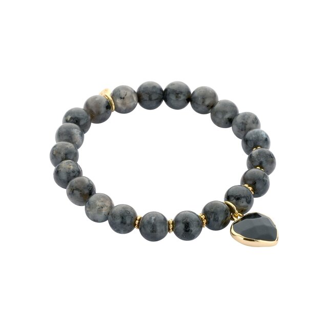 Heart Beaded Armband Grijs 55543Mix08