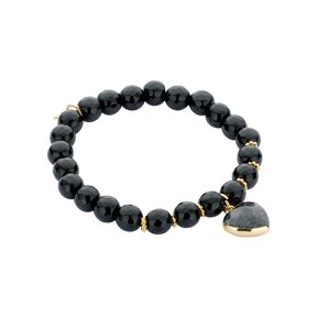 Heart Beaded Armband Zwart 55543Mix07