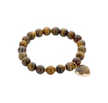 Heart Beaded Armband Bruin 55543Mix04