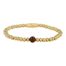 Elastische kralenarmband met Tiger Eye - My Bendel