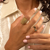 Gouden ring met strik - My Bendel Gouden ring met strik - My Bendel
