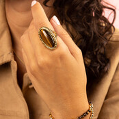 Statement ring met Tiger Eye - My Bendel