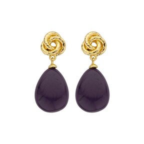 Deep Purple Flower Oorbellen 83914Mix04