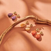 Deep Purple Flower Oorbellen 83914Mix04 Deep Purple Flower Oorbellen 83914Mix04