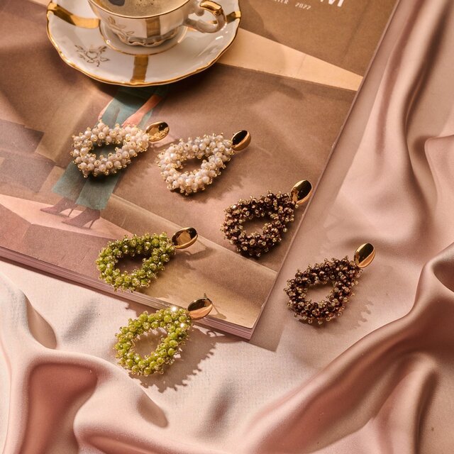 Bruine Facet Druppel Oorbellen 83631Mix03 Bruine Facet Druppel Oorbellen 83631Mix03