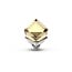 Twisted Cube Steentje Crystal Golden Shadow Zilver